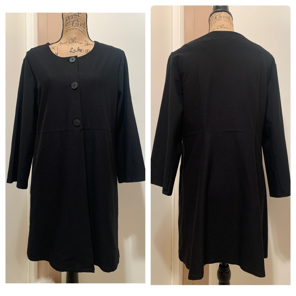 Eileen Fisher Womens 3/4 Sleeve Jacket Cardigan